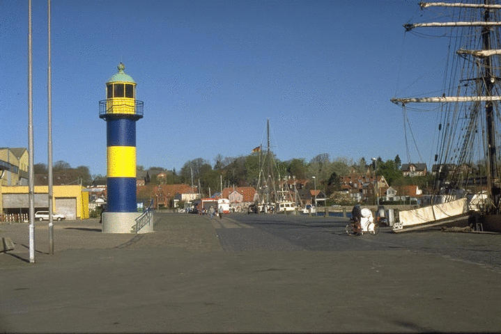 Leuchtturm Eckernförde, Hafeneinfahrt, alt